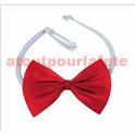 Noeud papillon en satin rouge PM