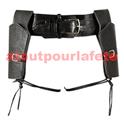 Holster double avec ceinturon noir luxe 