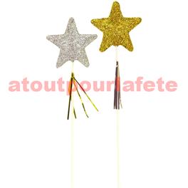 Baguette de Fée Paillettes Or ou Argent Baguette de Fée Paillettes Or ou Argent