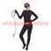 Combinaison noire "Catwoman" Femme  (extensible)(TU)