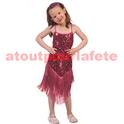 Robe Charleston a sequins fuchsia pour enfant  ( E )