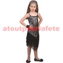 Robe Charleston a sequins argent pour enfant  ( E )