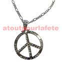 Medaillon Hippie avec strass