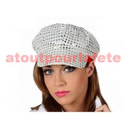 Casquette Disco à sequins paillettes Casquette Disco à sequins paillettes