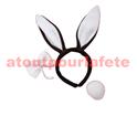 Set de déguisement de lapin - noir et blanc -