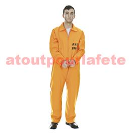 Déguisement de Prisonnier orange, Américain, Usa, Guantanamo, Alcatraz (T.U) (H)