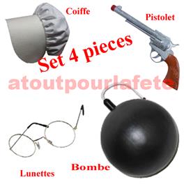 Set de Déguisement Ma Dalton 4 pièces (adulte ou enfant) Set de Déguisement Ma Dalton 4 pièces (adulte ou enfant)