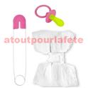 Set Bébé rose géant (couche+tétine+epingle a nourrice geante)