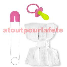 Set Bébé géant (couche + Epingle + Tétine)