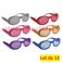 Lot de 12 Lunettes à paillettes Disco couleur panachées