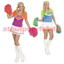 Déguisement de Cheerleader, Pompom Girl (Robe et Pompons(2))