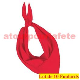 Lot de 10 foulards basque rouge pour feria