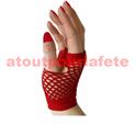 Gants Mitaine courts resille Rouge (la paire)