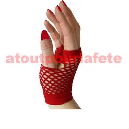 Gants Mitaine courts resille Rouge (la paire)