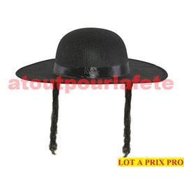 LOT A PRIX PRO: 12 Chapeaux de Rabbi, Rabbin avec papillottes