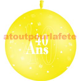 Ballon géant Anniversaire 40ans Jaune Ballon géant Anniversaire 40ans Jaune