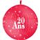 Ballon géant Anniversaire 20ans Ø86cms "Rouge"