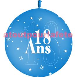 Ballon géant Anniversaire 18ans Ø86cms "Jubilé"