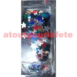 Paillettes Etoiles Multicolore 12mm  (sachet de 25grs)