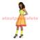 Jupe années 50/60 style Happy Days (Jaune orangé)