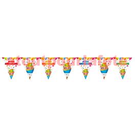 Guirlande "joyeux anniversaire" - 15 fanions 6 m Guirlande "joyeux anniversaire" - 15 fanions 6 m