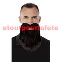 barbe raide noire + moustache pour deguisdement moine, rabbin, 