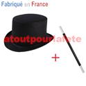 Set de déguisement Magicien 2 pièces chapeau noir + baguette 