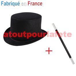 Set de déguisement Magicien 2 pièces chapeau + baguette 