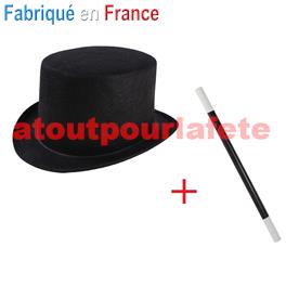 Set de déguisement Magicien 2 pièces chapeau + baguette 