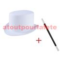 Set de déguisement Magicien 2 pièces chapeau blanc + baguette 