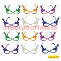 LOT PRIX PRO: 12 Lunettes guitare 1er prix sans verre (coloris panaché)