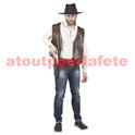 Gilet simili cuir marron (Cowboy - Pirate)