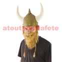 Barbe rousse avec tresses + moustache de viking 