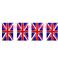 Guirlande plastique rectangulaire Grande Bretagne, Union Jack, U.K 5m