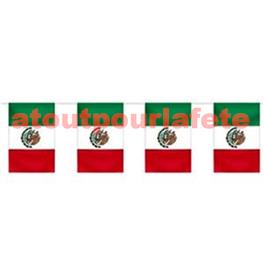 Guirlande drapeaux Méxique, Mexicain, 5m pour decoration de salle Guirlande drapeaux Méxique, Mexicain, 5m pour decoration de salle