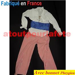 Déguisement de sans culotte, Révolutionnaire Homme, 1789 Déguisement de sans culotte, Révolutionnaire Homme, 1789