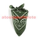 bandana vert olive 55 X 55cm (coton)