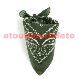 bandana vert bouteille 55 X 55cm