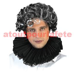 Fraise Henri IV noire - Col baroque noir (col) Fraise Henri IV noire - Col baroque noir (col)