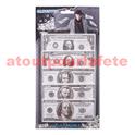 Blister de 100 Faux billets "Dollar"  factice pour jeux d'enfants poker, casino