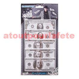 Blister de 100 Faux billets "Dollar"