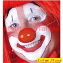 Lot de 24 Nez de Clown avec elastique (plastique)