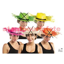 Chapeau Caraïbe couleur (paille)(coloris aléatoire)