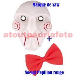 Set de Déguisement Saw, (Masque + Noeud) Set de Déguisement Saw, (Masque + Noeud)