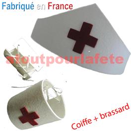 Set d'infirmière (Coiffe + 1 brassard) Set d'infirmière (Coiffe + 1 brassard)