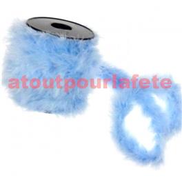 Boa marabout en duvet bleu ciel 1,80m 15grs Boa marabout en duvet bleu ciel 1,80m 15grs