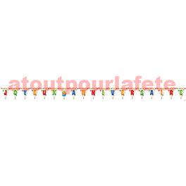 Guirlande fanions Joyeux Anniversaire - 7,3 m