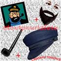 Set de Déguisement Capitaine Haddock (Casquette+Pipe+Barbe) (Dupont et Dupond)
