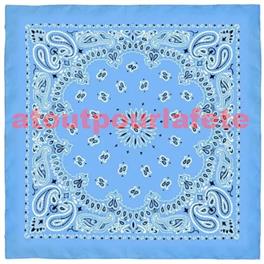 Bandana Bleu-ciel 55 X 55cms (coton) Bandana Bleu-ciel 55 X 55cms (coton)