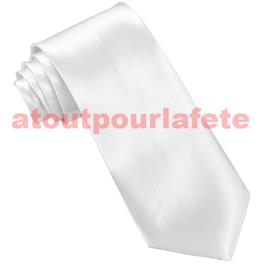 Cravate Blanche satinée Cravate Blanche satinée